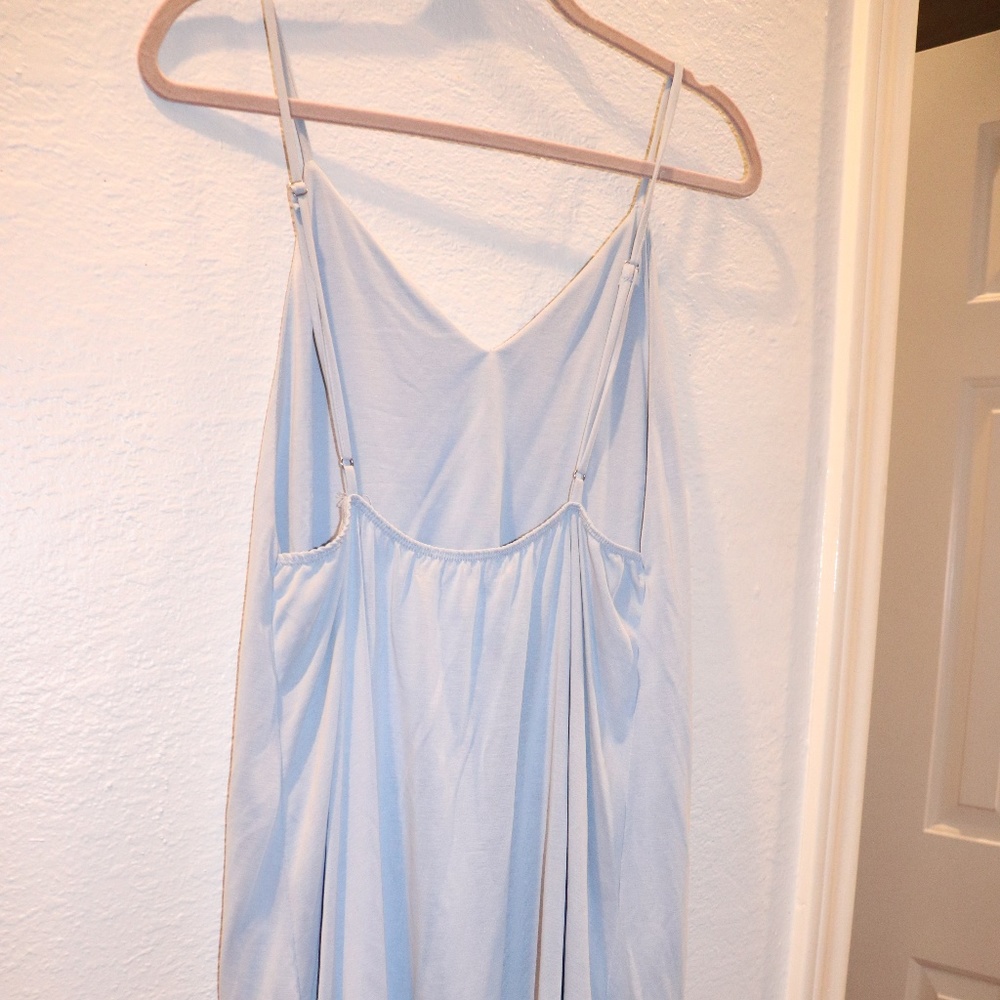 Light Blue-Open back Dress